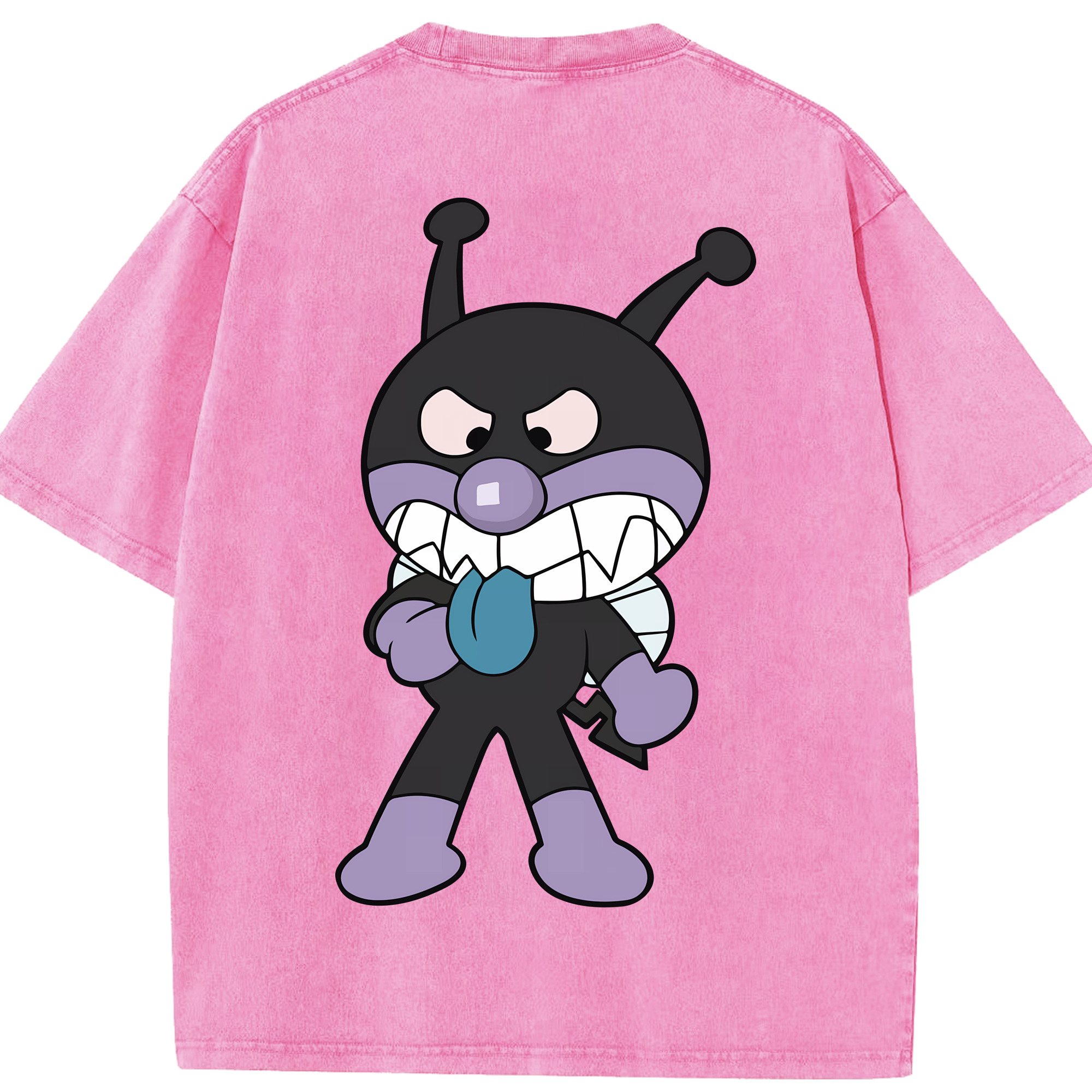 （画像用） アンパンマン Anpanman 綿100% ヴィンテージ風 半袖Tシャツ（背面プリント）